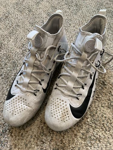 White Men's Molded Cleats Nike Alpha Huarache 6 Elite