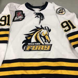 Whitby Fury OJHL White Large game jersey