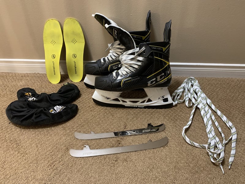 Used CCM Super Tacks AS3 Pro Hockey Skates with Super Feet & Step Steel