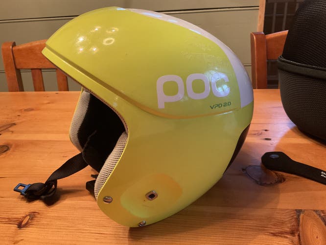 Bright Green/Yellow Used XS/Small POC Skull Orbic Comp Helmet FIS Legal