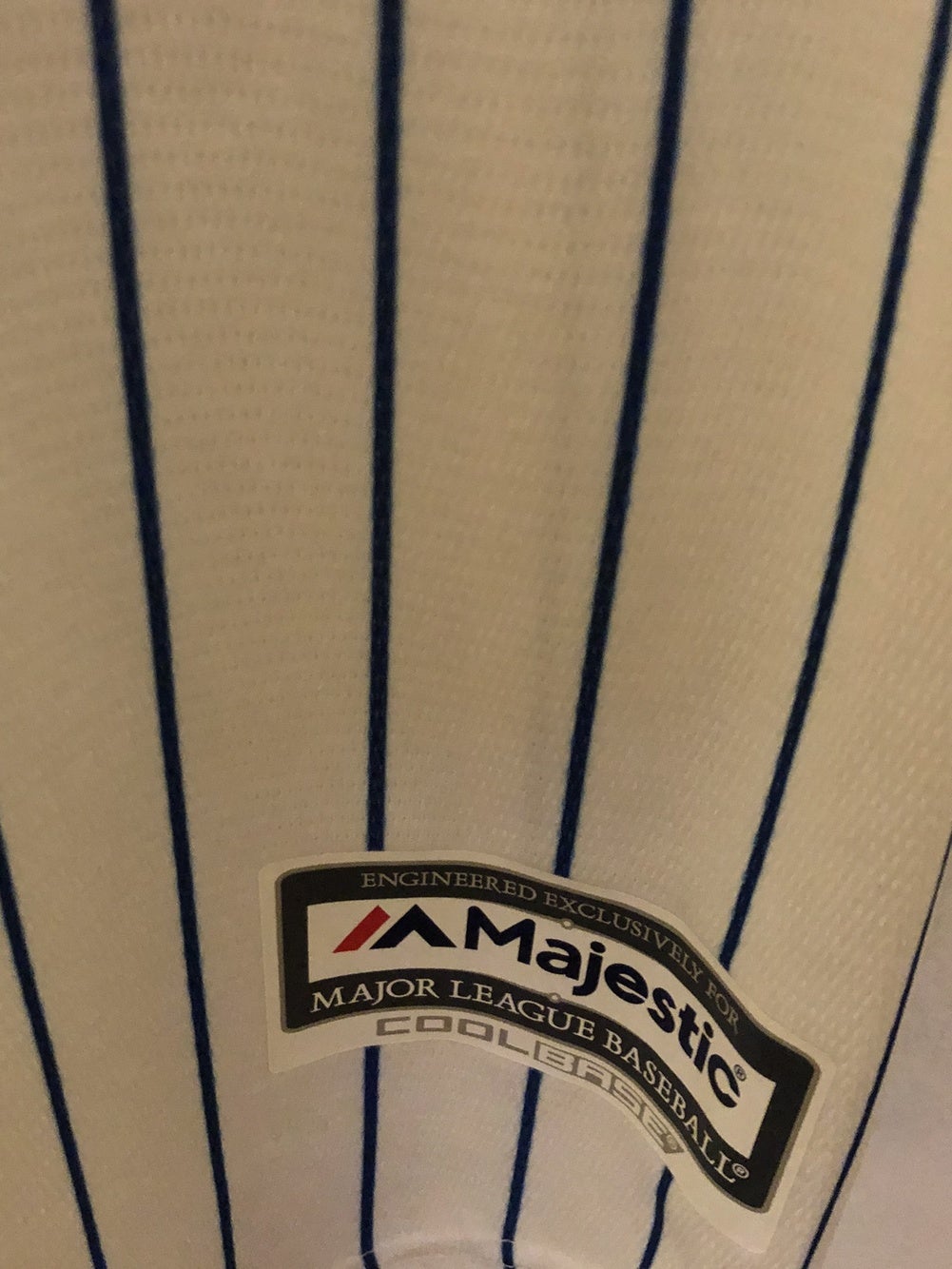 Majestic Chicago Cubs Cool Base Pinstripe Tackle Twill  Baseball Jersey (XX-Large) : Sports & Outdoors