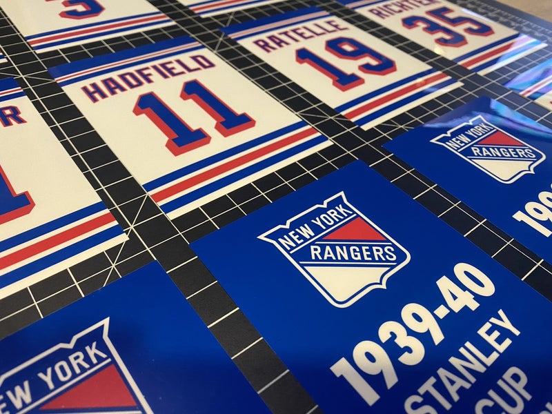 New York Rangers Replica Stanley cup and Retired number vinyl