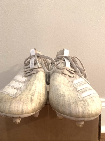 White Adult Turf Cleats Low Cut Adizero