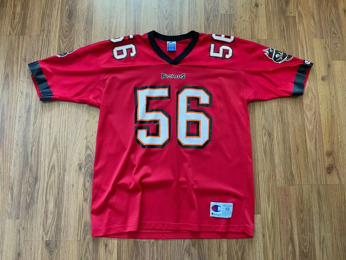 Tampa Bay Buccaneers Hardy Nickerson #56 VTG NFL Sz 48 Champion Football  Jersey