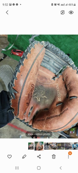 Catcher's Glove Used Rawlings Right Hand Throw Heart of the hide 34"