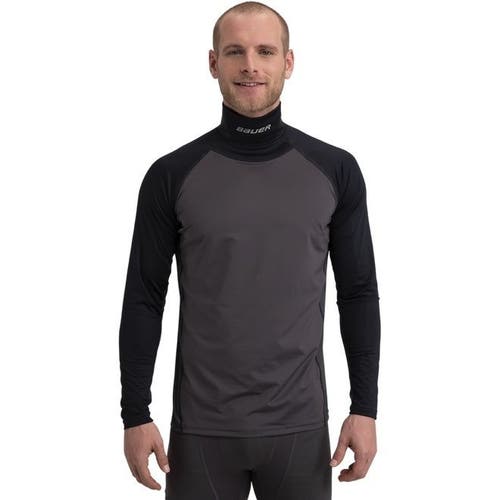Bauer Long  Sleeve NeckPROTECT Shirt Senior Large Black