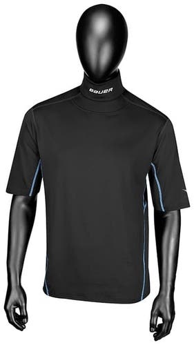 Bauer Short  Sleeve NeckPROTECT Shirt Senior X-Large Black
