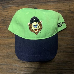 Worcester Bravehearts Jake The Lion Summer Baseball Lime Green Mascot Team Hat
