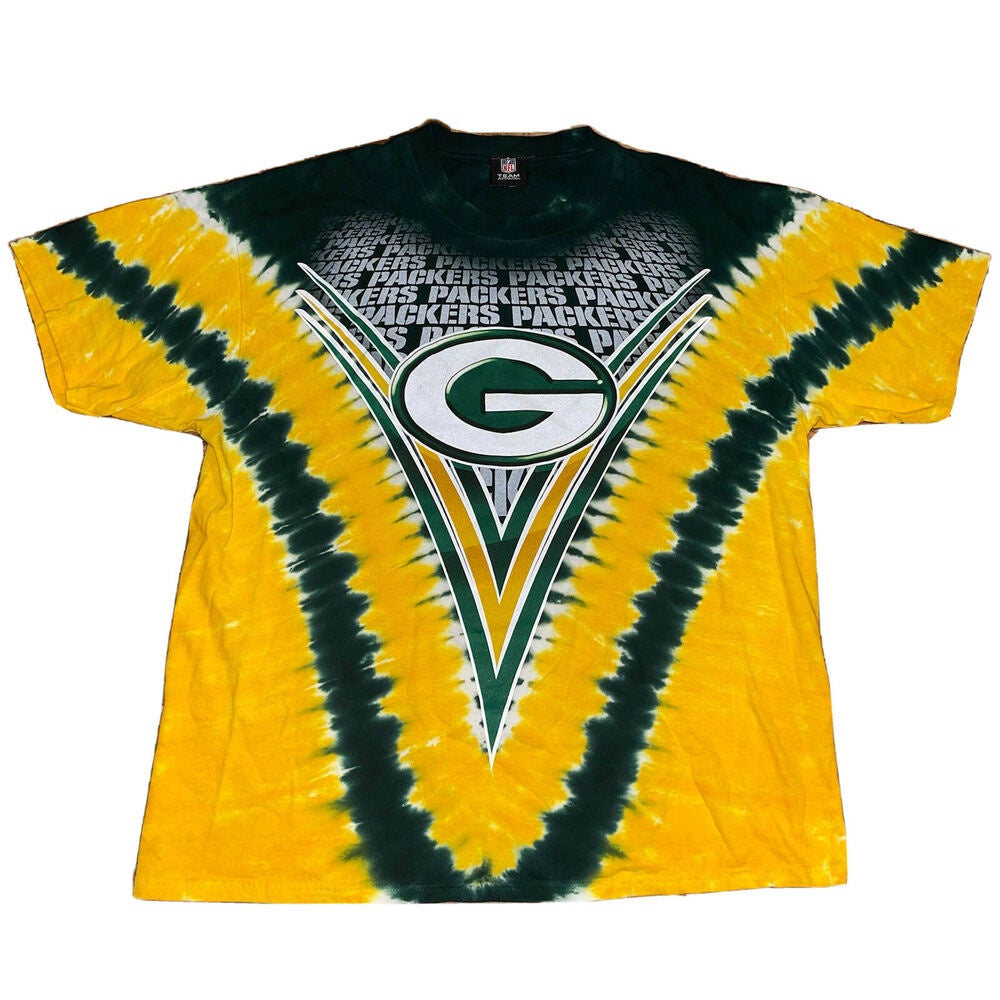 Green Bay Packers Tie Dye Camo Cotton Fabric NFL by the Yard 