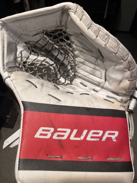 Bauer 2S Pro goalie glove (white red black)