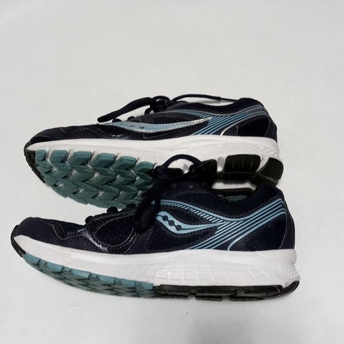 SAUCONY COHESION 10 TRAIL RUNNING SHOES WOMENS 6.5 NAVY/AQUA SNEAKERS