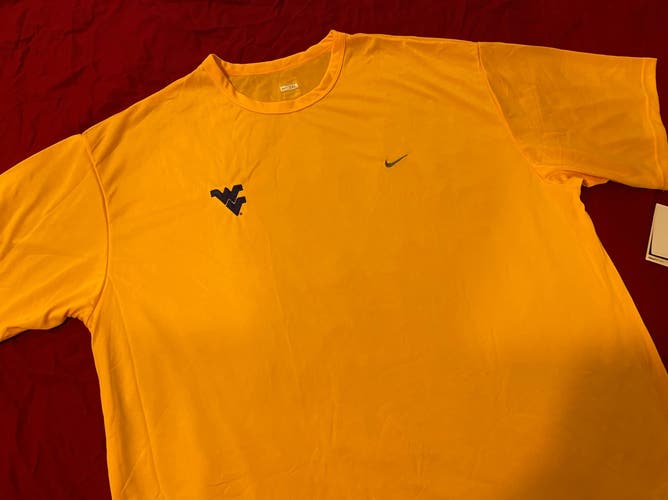 NCAA West Virginia (WVU) Team Issued Nike 3XL Gold T-Shirt * NEW NWT