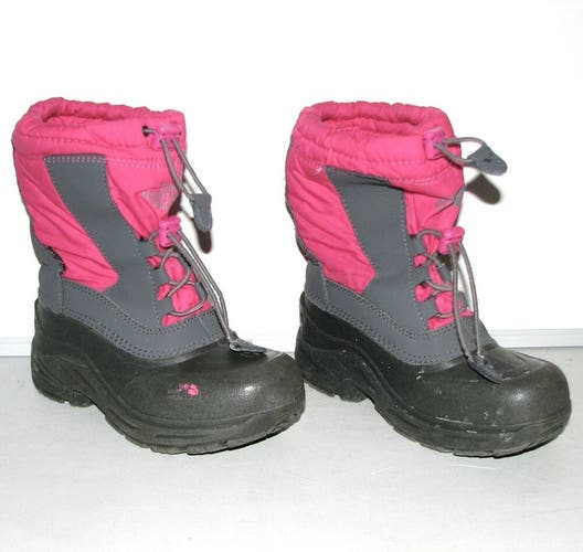 North Face Alpenglow II Girls Felt-Lined Waterproof Winter Snow Rain Boots ~ 13