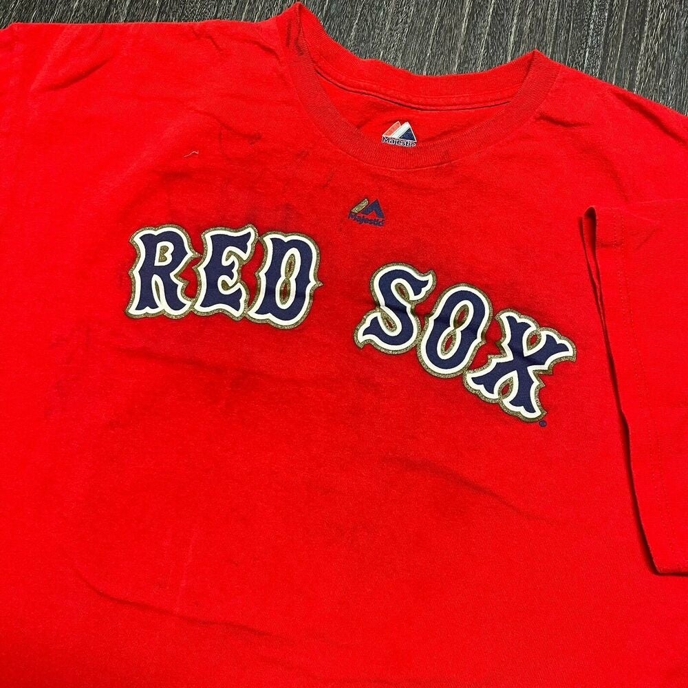 Men's Boston Red Sox Dustin Pedroia Majestic Navy Official Name