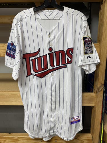 Minnesota Twins Authentic Home White Inaugural Season 2010 Jersey Adult Men's New Majestic Size 44