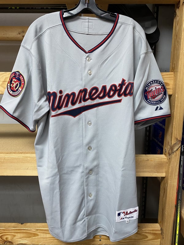 Minnesota Twins Authentic Home Gray Men's New Adult Size 48 Majestic