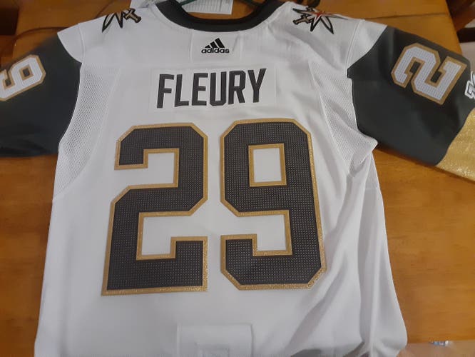 Vegas Golden Knights White Jersey Adult Men's Used Size 54 Adidas Fluery