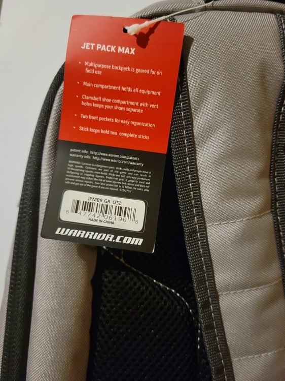 warrior jet pack lacrosse backpack