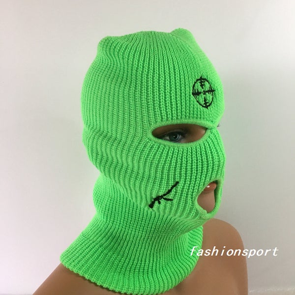 New Street Hip Hop Embroidered Ski Hat Ski Mask Balaclava