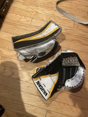 Used Custom Vaughn Velocity V4 glove and blocker