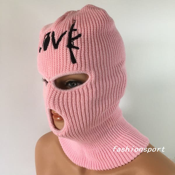 New Street Hip Hop Embroidered Ski Hat Ski Mask Balaclava In