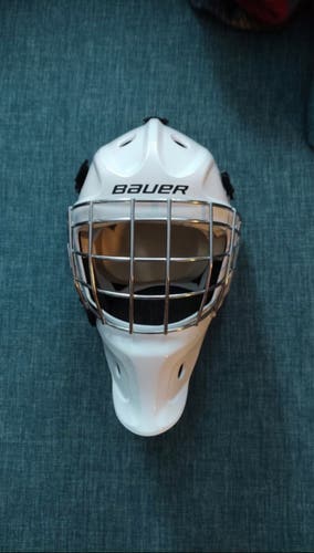 Bauer NME3 Goalie Mask-Senior White