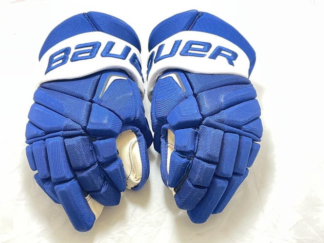 Used Bauer Vapor APX2 Pro 14" Toronto Maple Leaf Team Issue Pro Stock Gloves