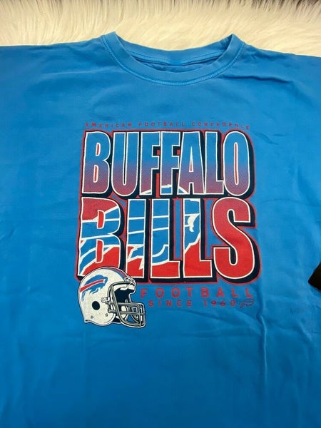 Buffalo Bills NFL Bold Font T-Shirt Junk Food Brand Powder Blue Men's XL  NWT