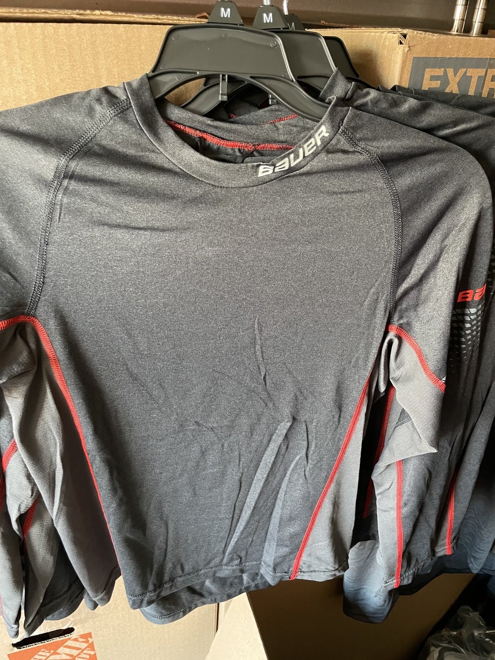 Bauer NG Basic Youth Long Sleeve Top,Compression Shirt,Sports Shirt,Clothing 