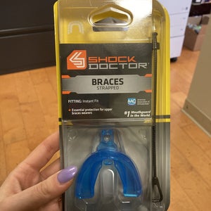 New Shock Doctor Adult Braces Blue Mouthguard