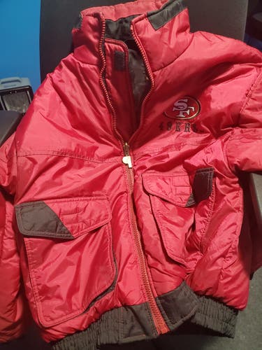Reversible San Francisco 49ers Men's Large Pro Player Puffer Coat