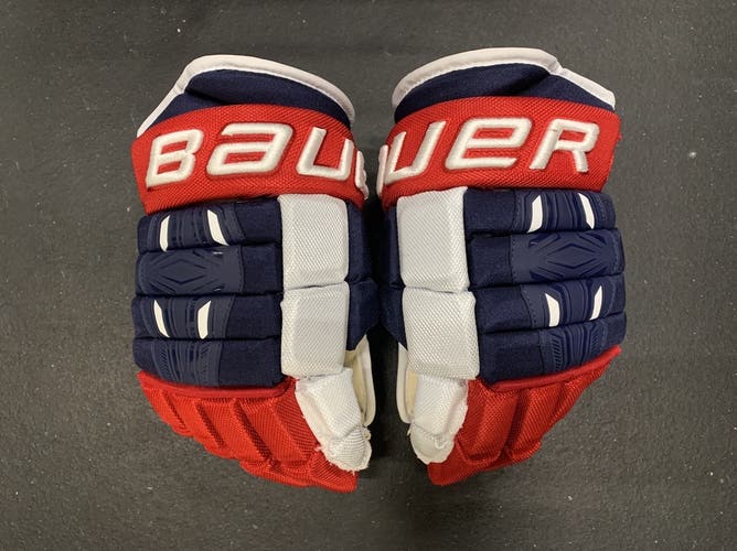 NWT Bauer 13" Pro Series Gloves Red White Blue