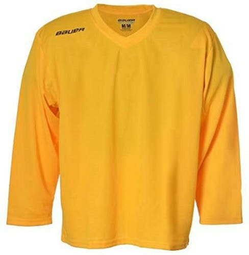 NWT Bauer 200 Series Youth Goalie Cut Core Practice Jersey Gold