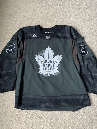 AMAZING! NHL Pro Stock Hockey Adidas Maple Leafs Team Issued Armed Forces Camo Jersey Size 58