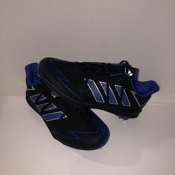 Adidas Afterburner 7 Men's Baseball Cleats Black/Royal FV9396 Size 9 1/2