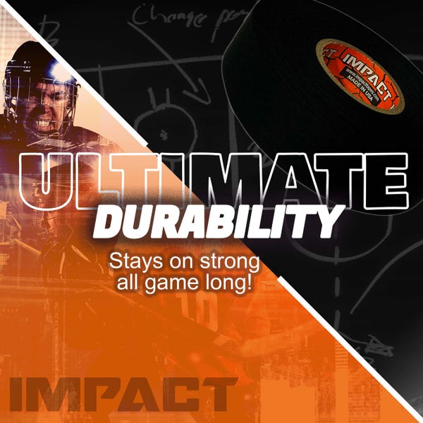 IMPACT Athletic Tape - Hockey Tape - 1" x 25 yards 50/50 Poly/Cotton - Hypoallergenic (3 ROLLS)