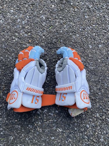 Used Warrior 12" Burn Pro Lacrosse Gloves 91 Tristate