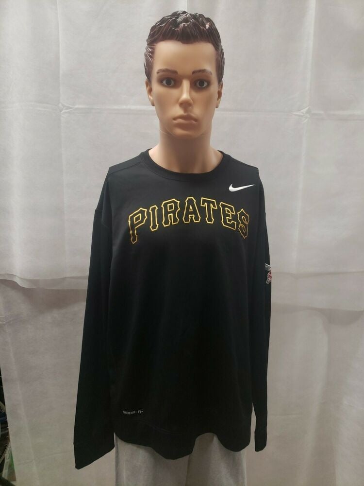 Nike Pittsburgh Pirates Mens Black Authentic Therma Hood