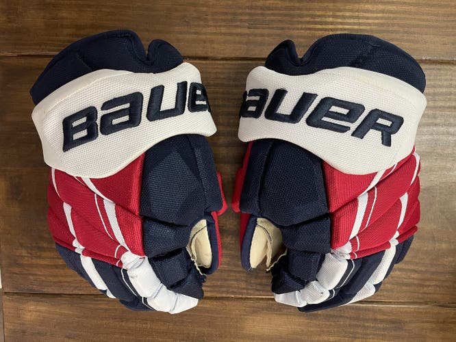 BAUER Pro Stock Washington Capitals Vapor 1X Pro Lite 14” Travis Boyd #72 Gloves