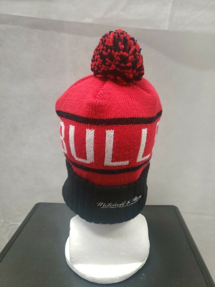 Striped Cuffed Knit Hat - Grey/Red/WhiteBlack