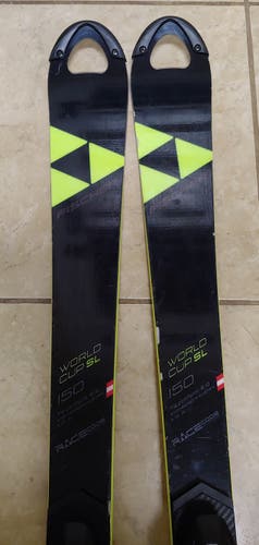 Skis Used Unisex 2019 Fischer Racing RC4 World Cup SL With Bindings Max Din 11