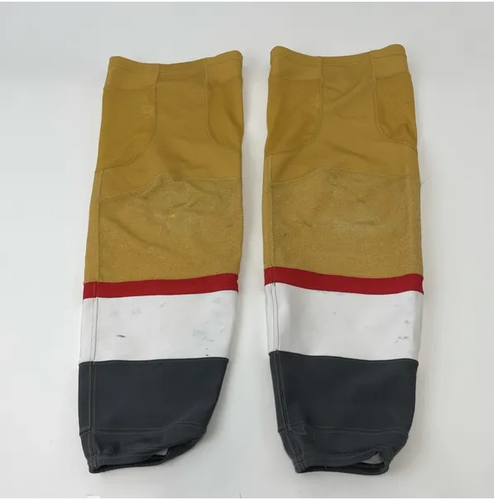 x3 - custom order - Used | NHL Adidas Vegas Golden Knights Gold Hockey Socks