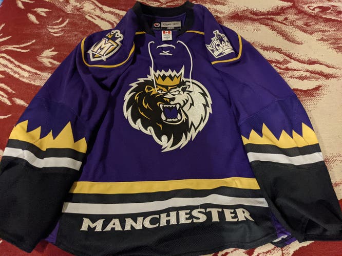 Authentic Manchester Monarchs Purple Jersey Used Size 56 Reebok