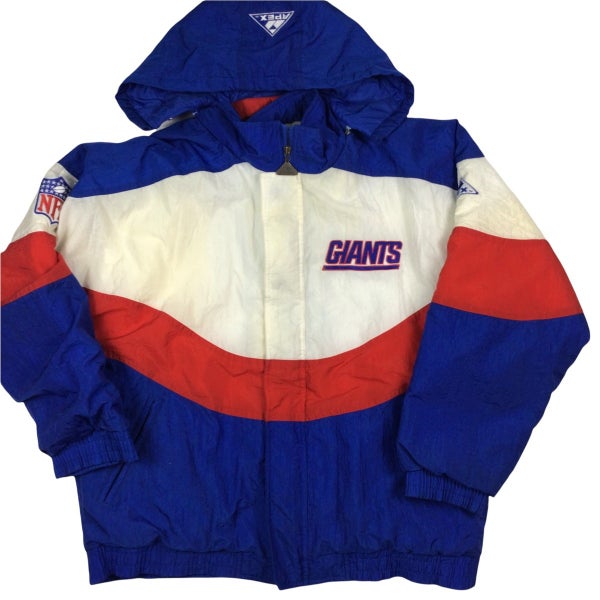 Vintage New York Giants NFL Apex Puffer jacket. Stitched graphic