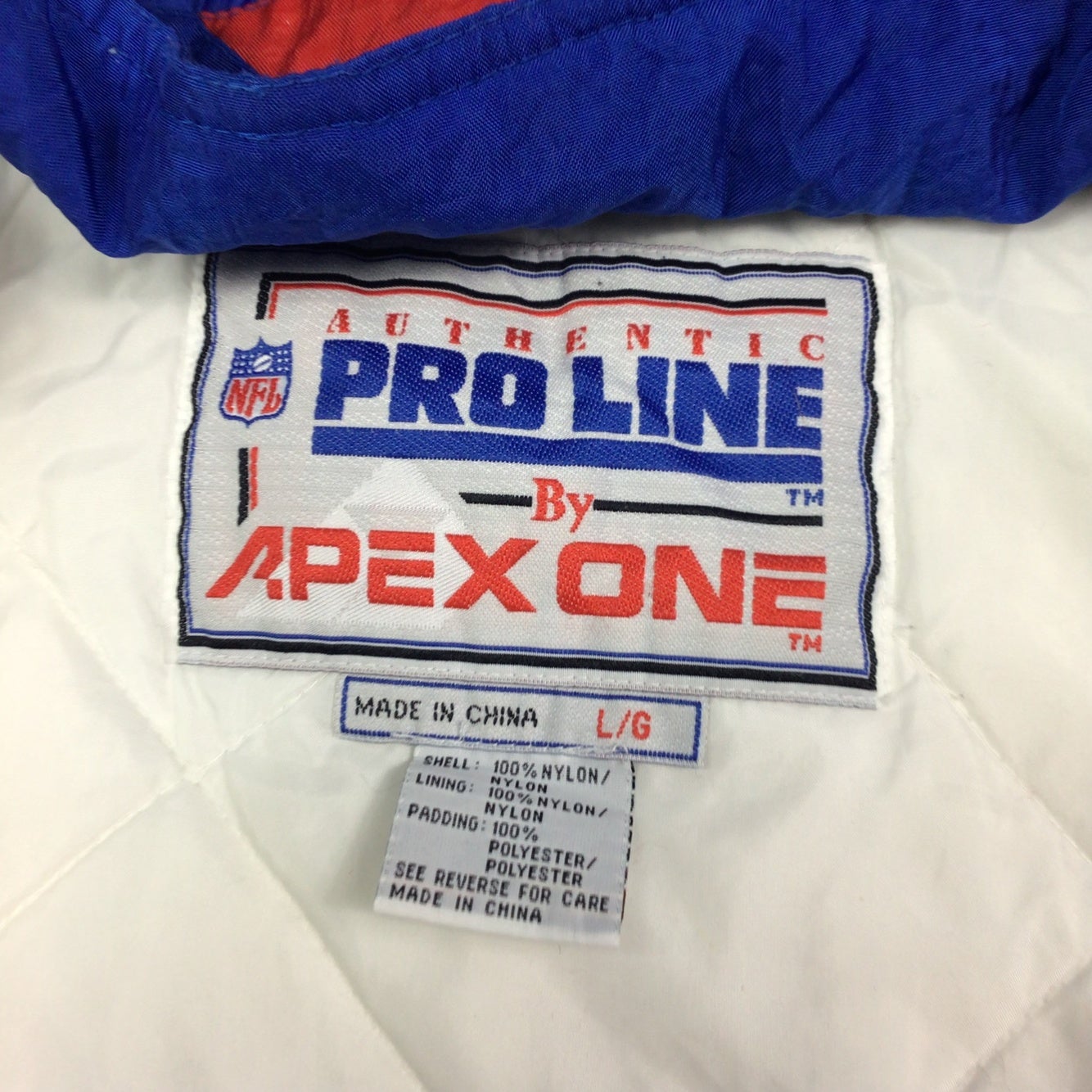 Vintage New York Giants NFL Apex Puffer jacket. Stitched graphic