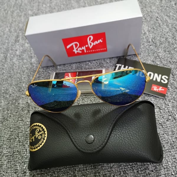 Ray-Ban Aviator Sunglasses with Case - Gold Frame and Brown  display picture 1