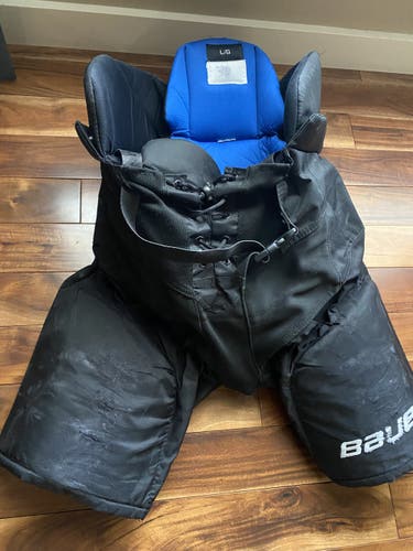 Pro Stock Hockey Pants -Black Colorado Avalanche Soderberg-  Large Bauer Nexus Custom