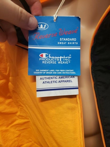 NWT Champion Full Zip Windbreaker M Spicy Orange