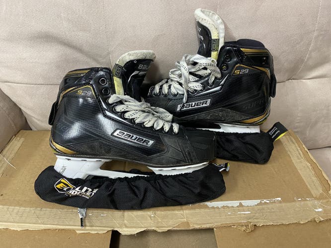 LIGHTLY USED Bauer Regular Width  Size 10 Supreme S29 Hockey Goalie Skates