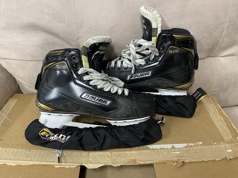 LIGHTLY USED Bauer Regular Width Size 10 Supreme S29 Hockey Goalie Skates